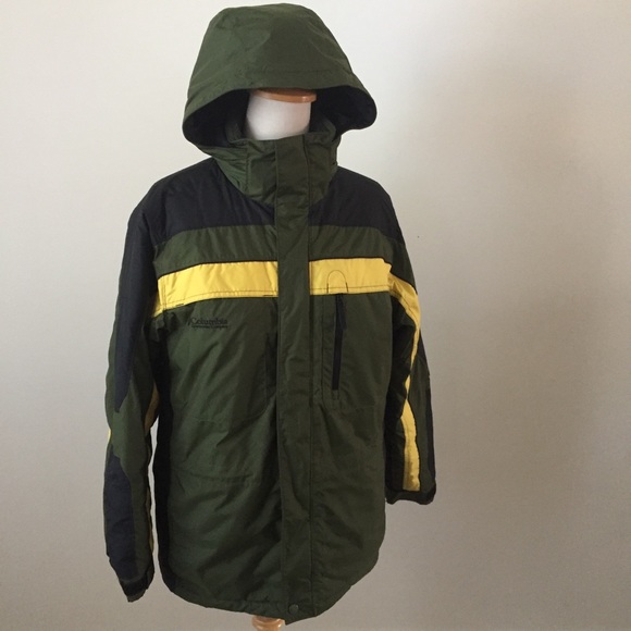 Columbia Hooded Winter Coat, Green, Sz 14/16 - Picture 1 of 6